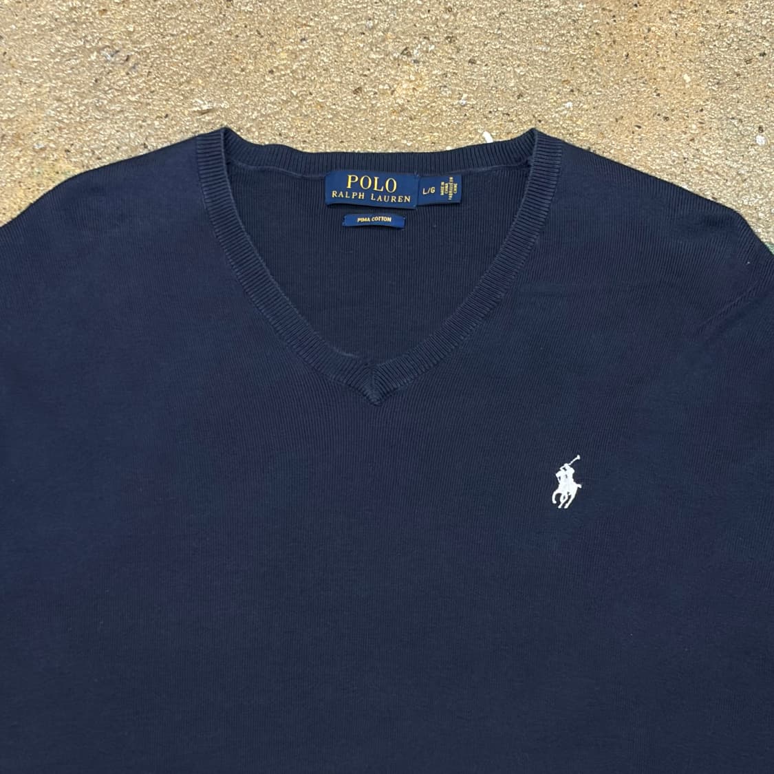 90s USA 빈티지 폴로랄프로렌 브이넥 봄 니트  상품이미지3