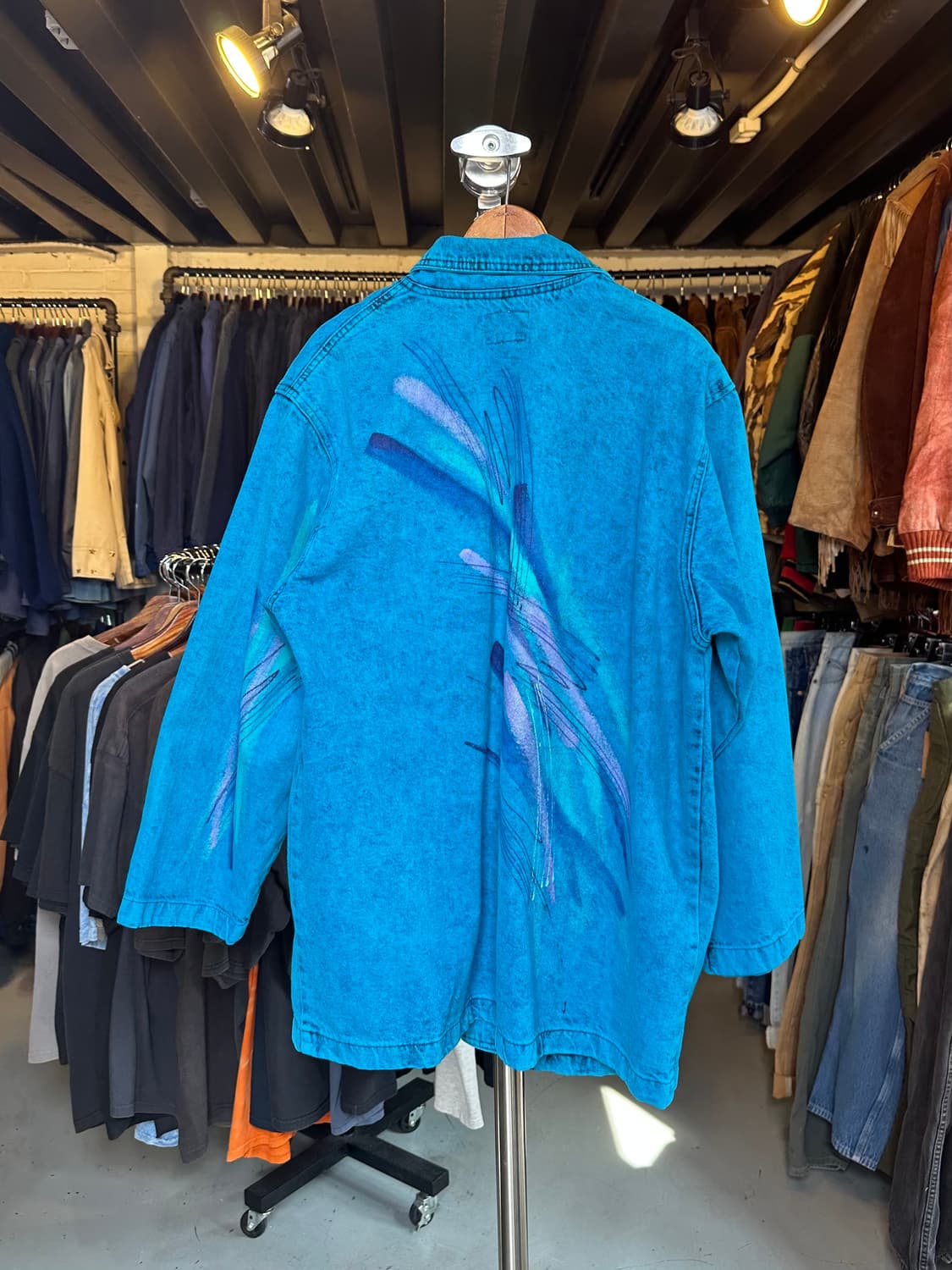 90s 에스닉 히피 코튼 가운 코트 made in usa 상품이미지2