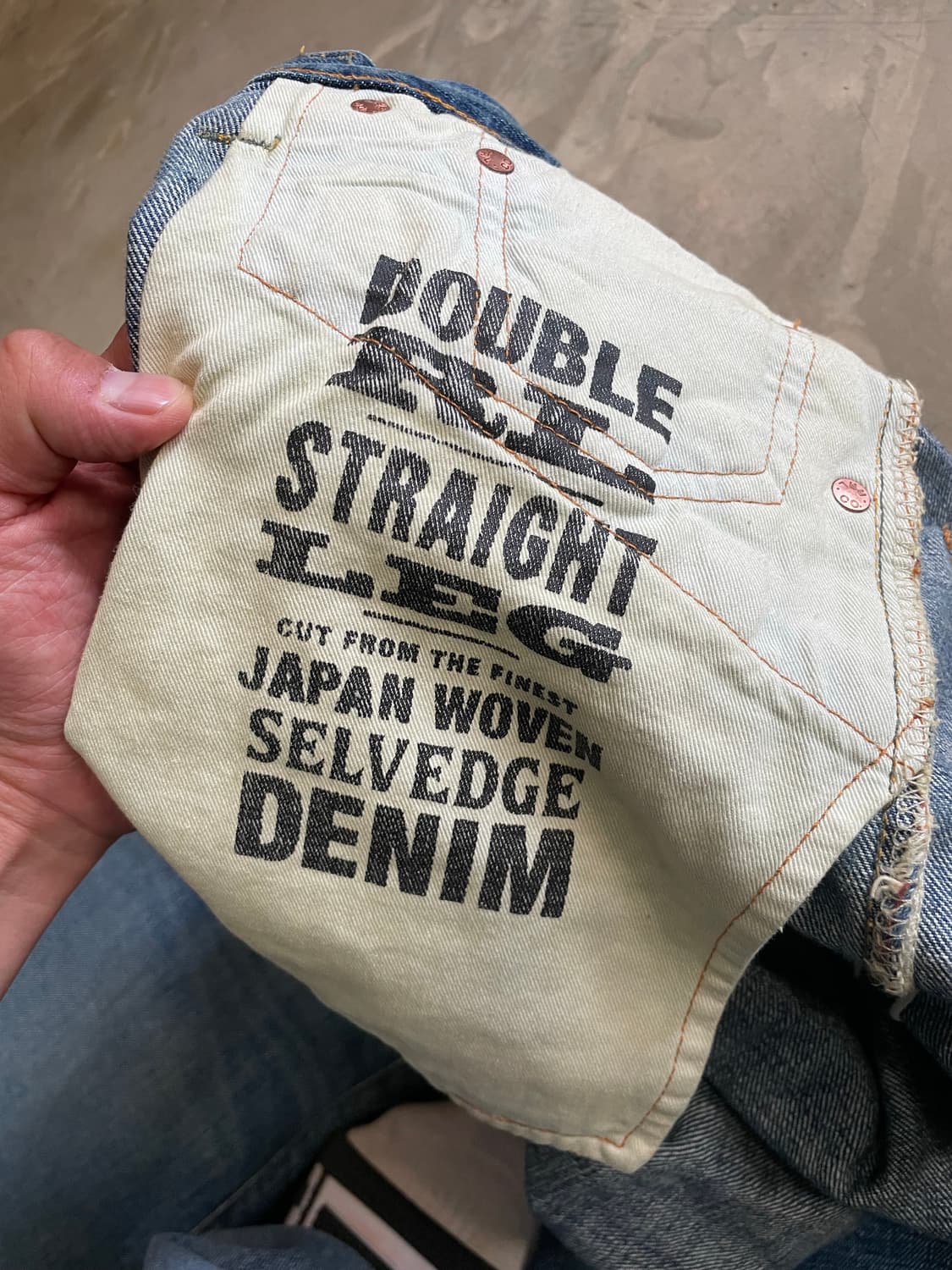 RRL Straight Leg Selvedge Denim 34x32 상품이미지8