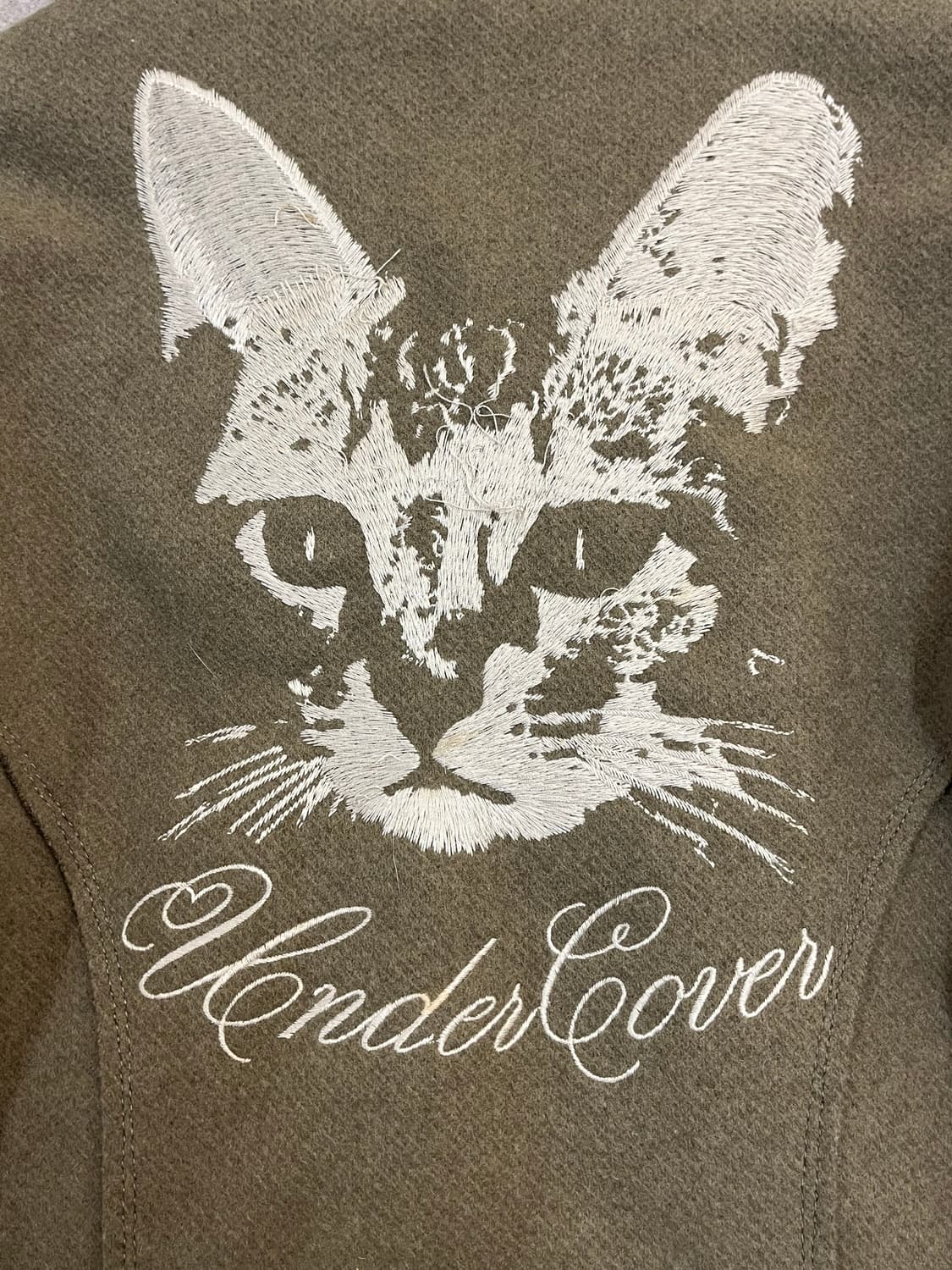 언더커버 레더 자수 울자켓 브라운 #csz2139 상품이미지8