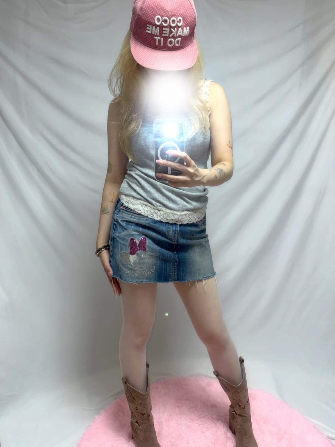 미니마우스 스팽글 미니스커트 상품이미지2