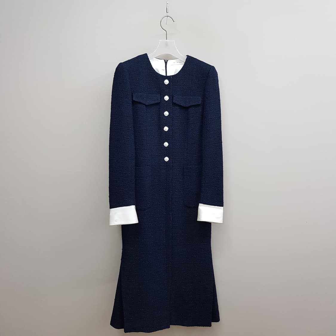 미샤 2020 미샤 트위드 배색 롱원피스 82-94-155사이즈 상품이미지1