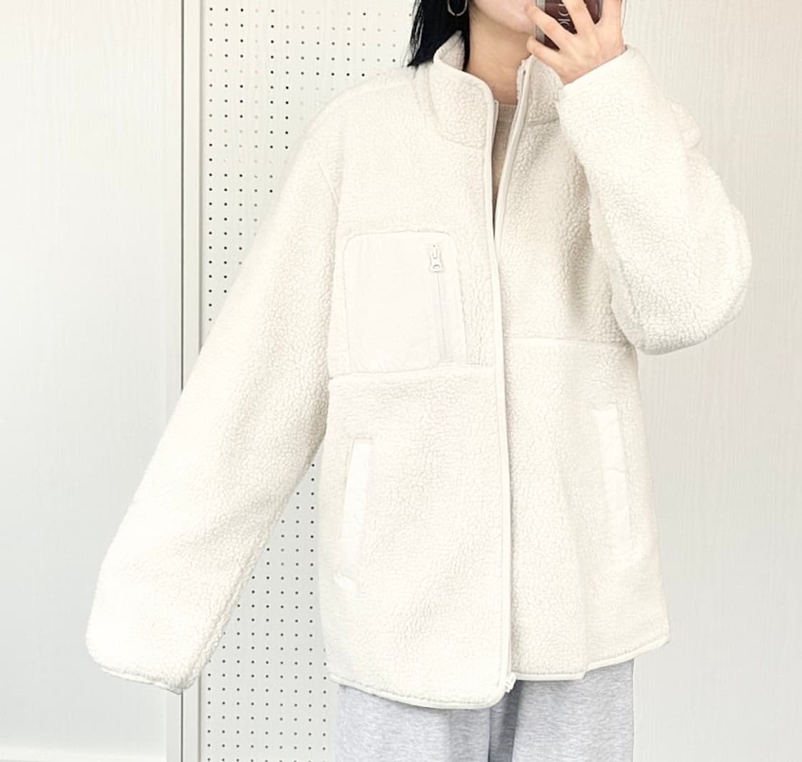 (정품/새상품) 자주 남성 아이보리 덤블보아 집업 점퍼 상품이미지1