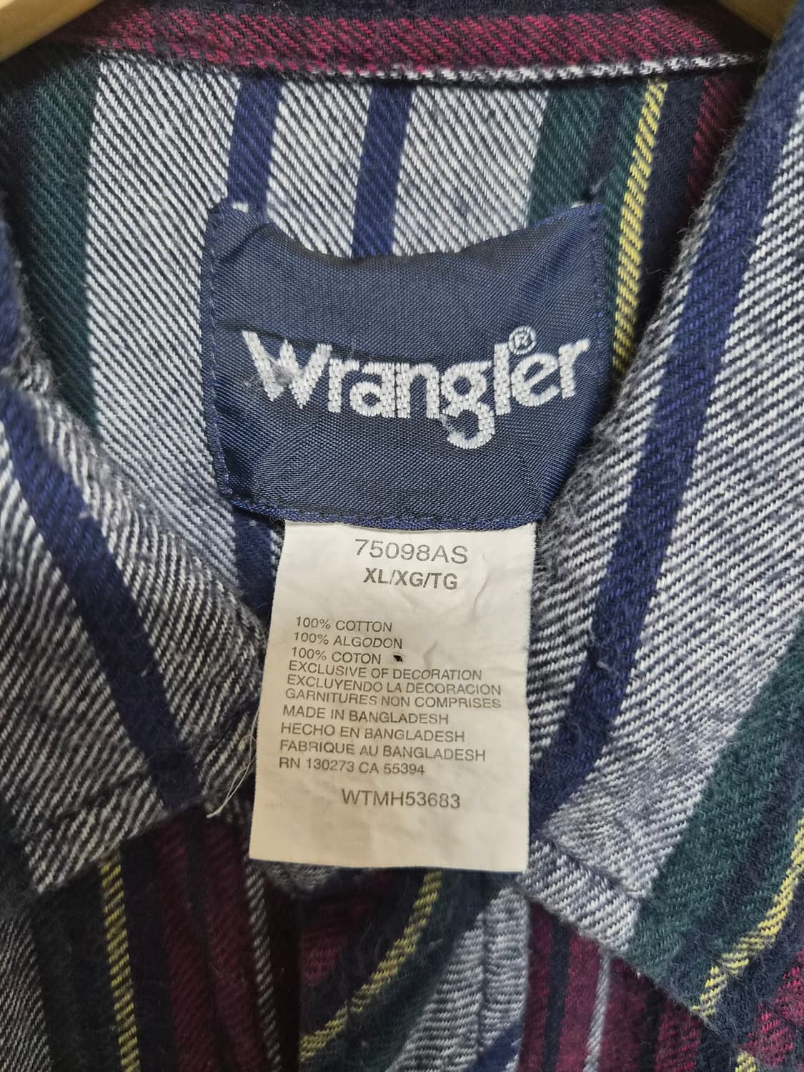 랭글러Wrangler 웨스턴 셔츠 XL사이즈 - S301 상품이미지5