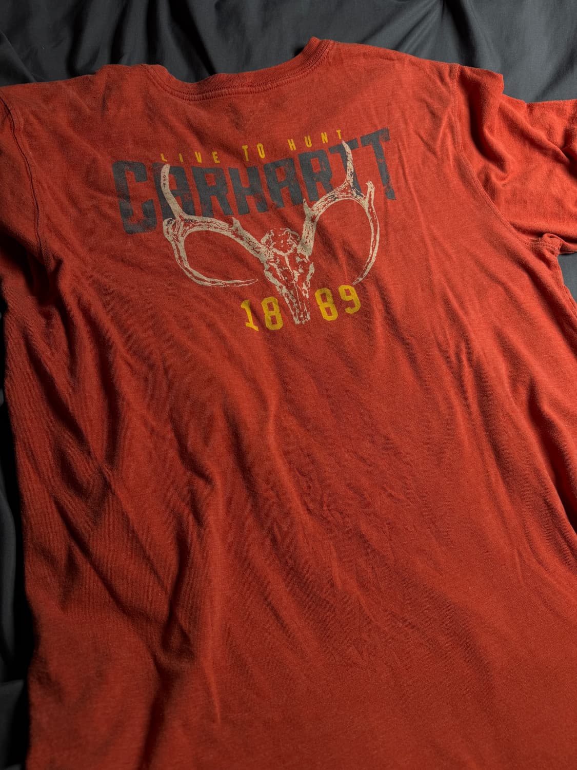 칼하트 반팔 Live to Hunt' 그래픽 티셔츠 상품이미지1