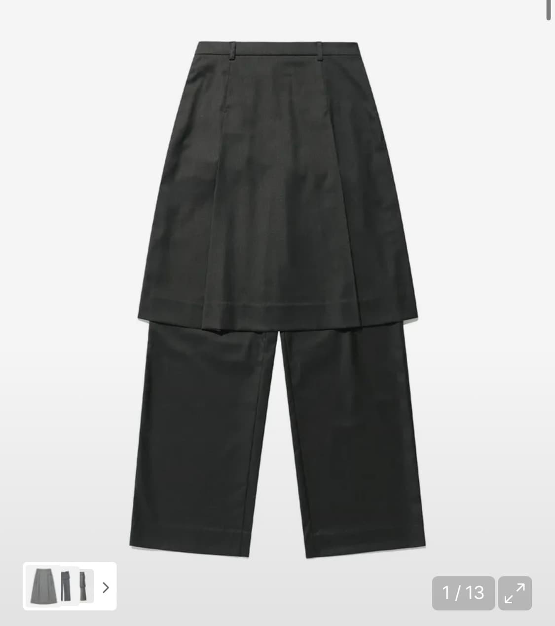 나이스고스트클럽 플리츠 레이어드 스커트팬츠 상품이미지1