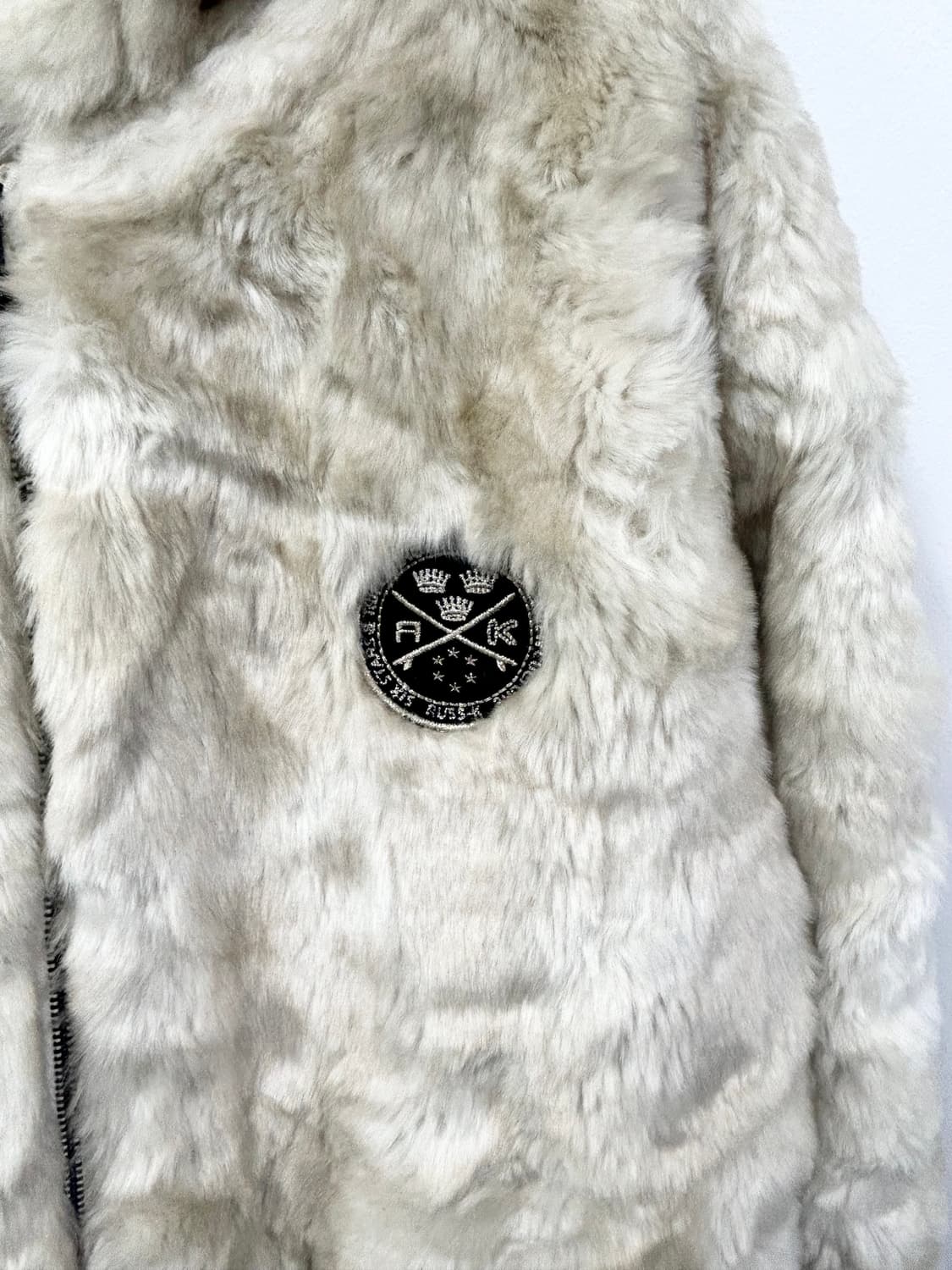 [RUSS-K] 갸루 베이지 퍼 후드집업 상품이미지7