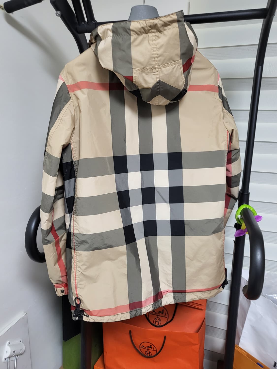 24SS 버버리 리버시블 체크 바람막이 자켓 m 상품이미지7