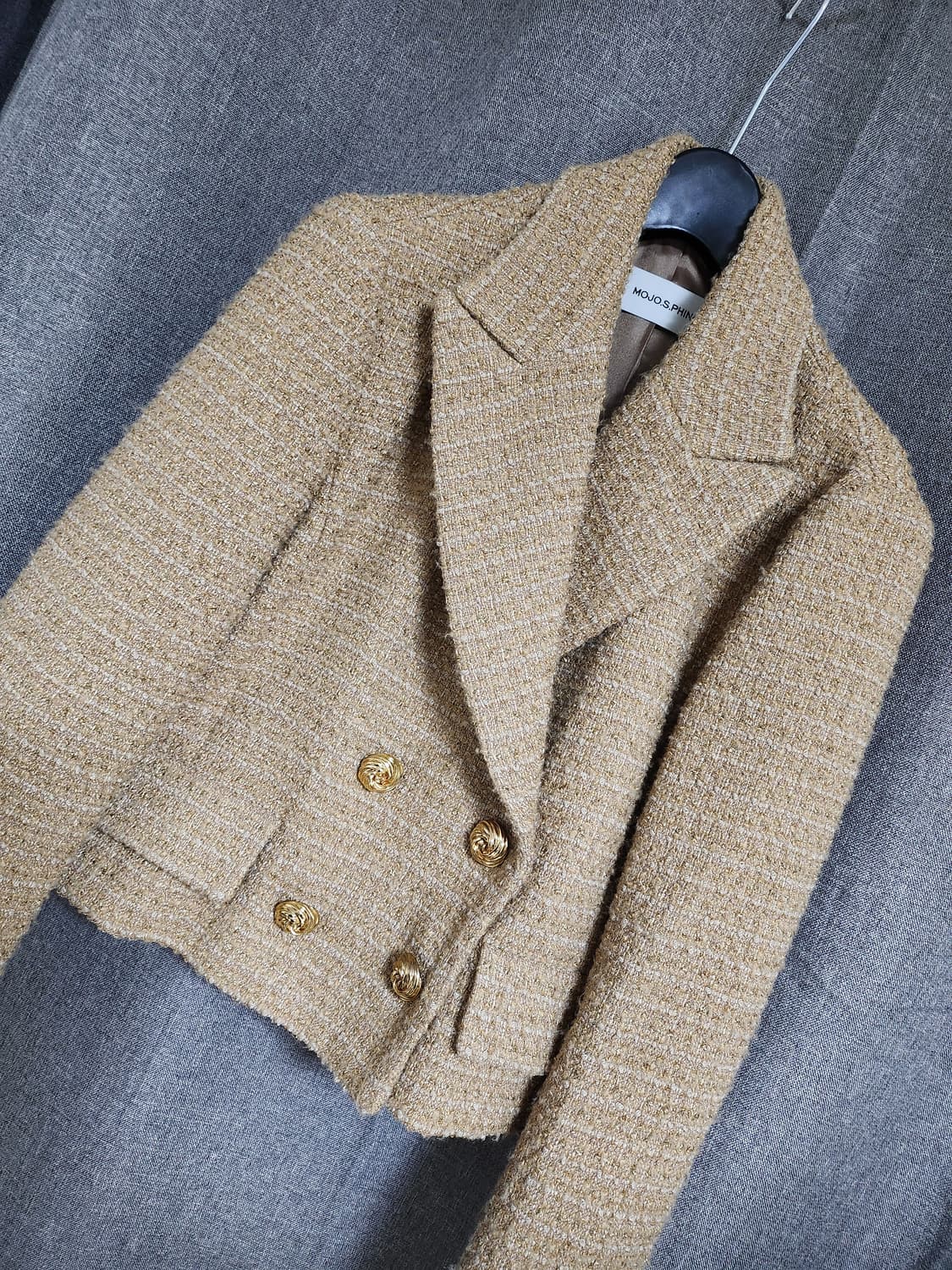 모조에스핀 크롭 트위드자켓 상품이미지2