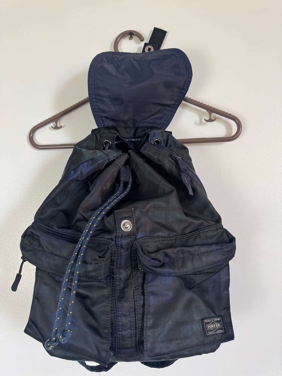 요시다포터 헤드포터 타탄체크 2포켓 럭색 S 사이즈.  상품이미지6