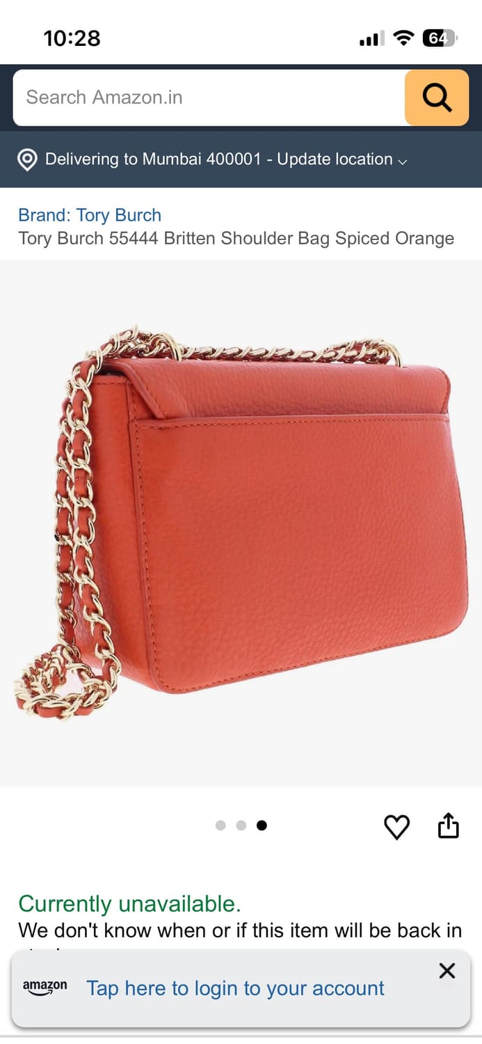 토리버치 어드저스터블 체인 숄더백 스파이스트 오렌지 상품이미지3