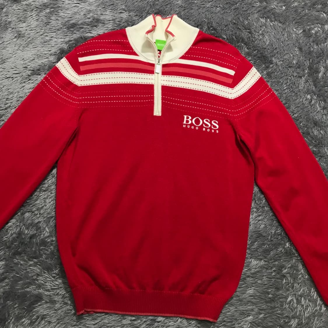 [[S, A급] 휴고 보스(HUGO BOSS) 반집업 긴팔 니트@738 상품이미지1