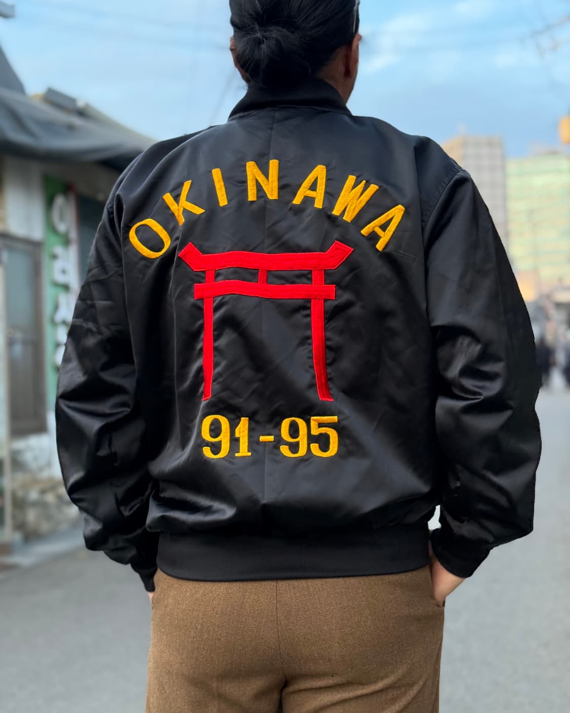 90s 미스터P's 썸띵스페셜 91-95 오키나와 수베니어 자켓 XL 상품이미지8