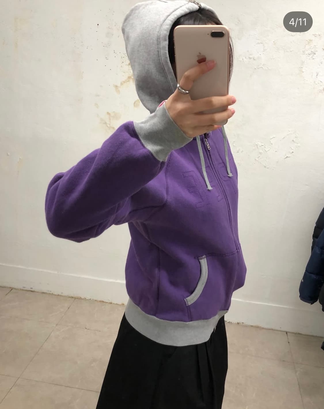 베이프 - 퍼플 컬러 후드집업 상품이미지4