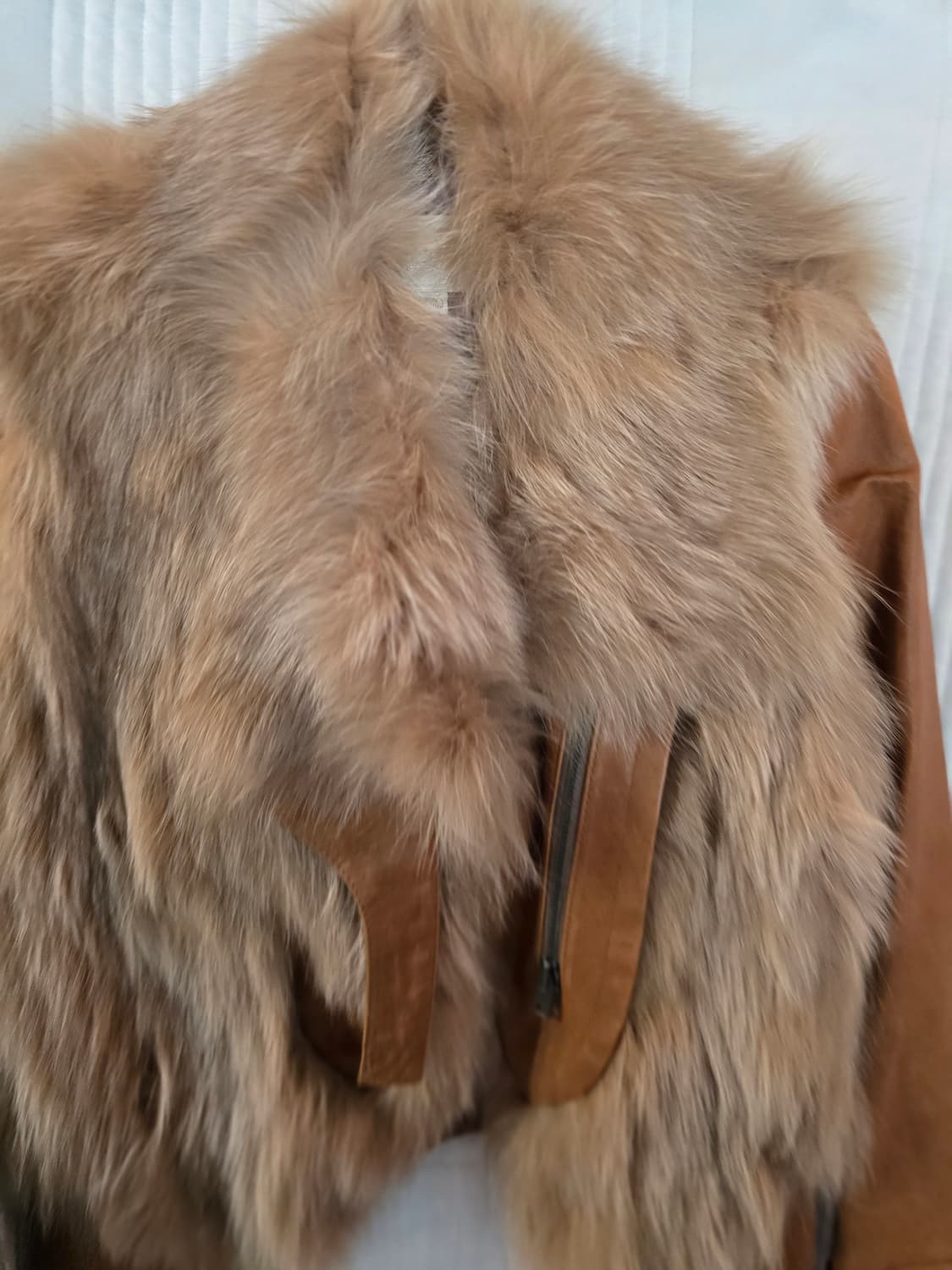 SI 브라운 퍼 여우 양가죽 자켓 상품이미지2