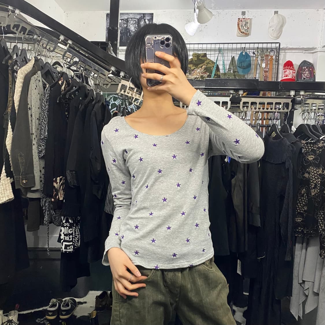 Honeysuckle rose 별 자수 디테일 롱슬리브 상품이미지1