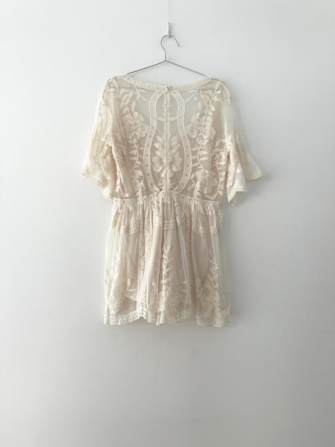 Palm sheer zip suit ops / ivory 상품이미지4