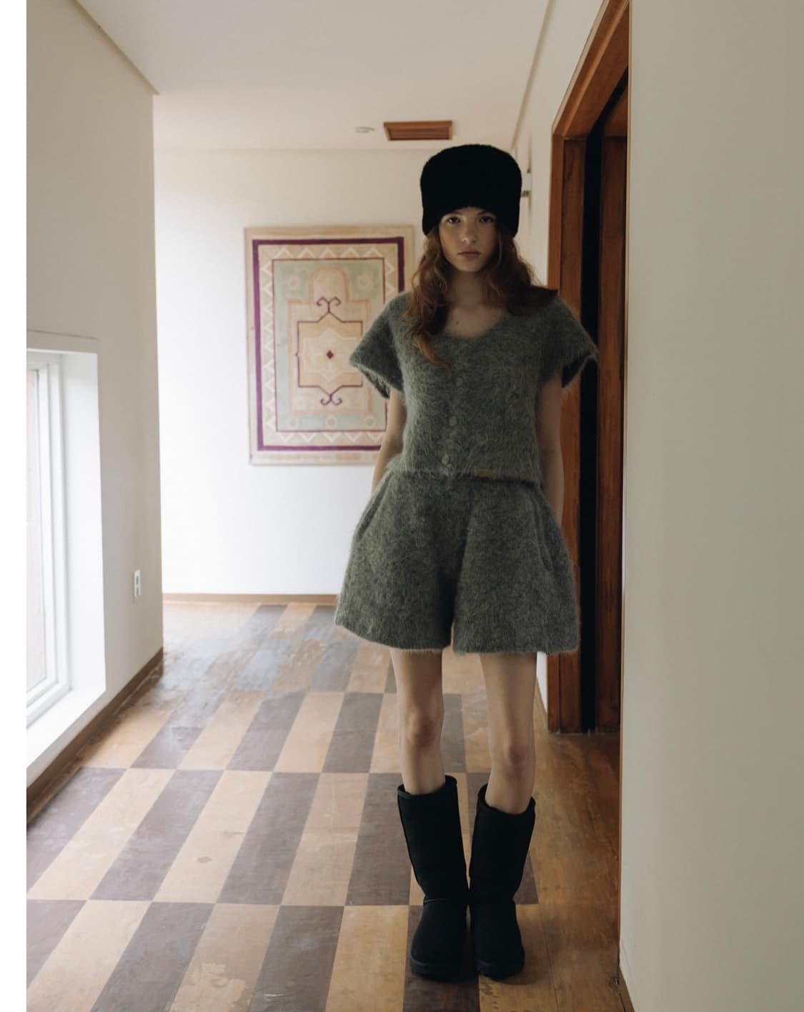 새상품) 파르벵 알파카 알토 헤이리 숏 슬리브 니트 가디건 상품이미지9