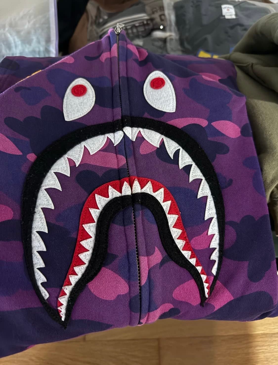 베이프 후드집업 퍼플 상품이미지4