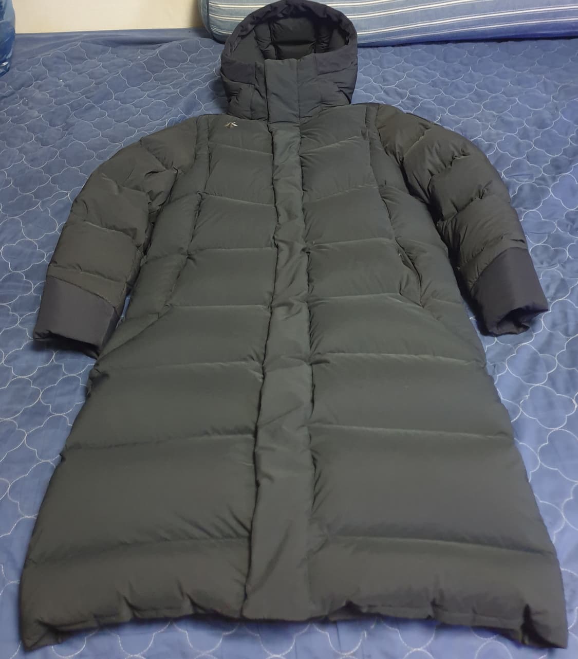 데상트골프 듀얼리스모션 구스다운 롱패딩 블랙그레이 (S) 상품이미지1