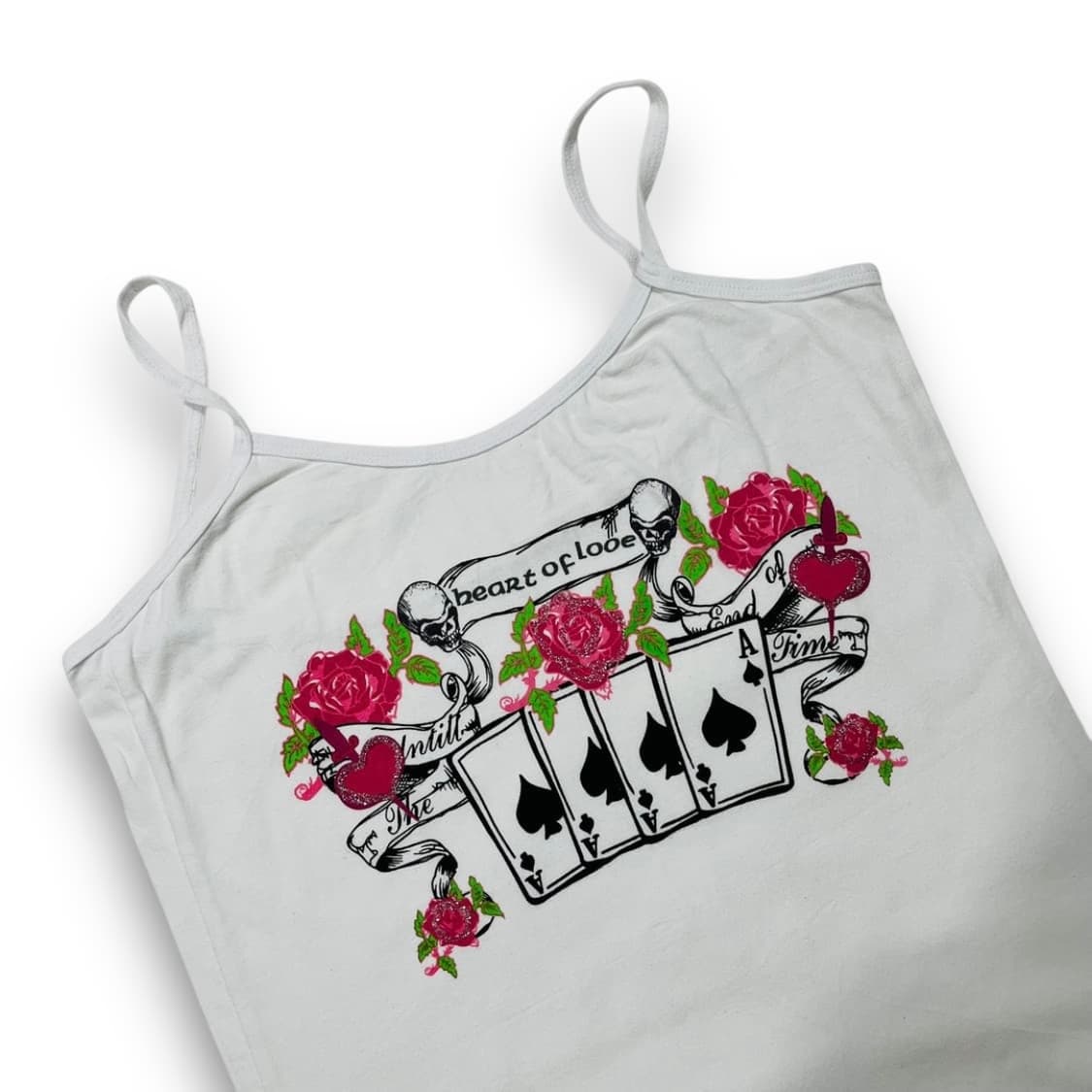 펑크 BXS 클로버 A 로즈 화이트 슬리브리스 상품이미지2