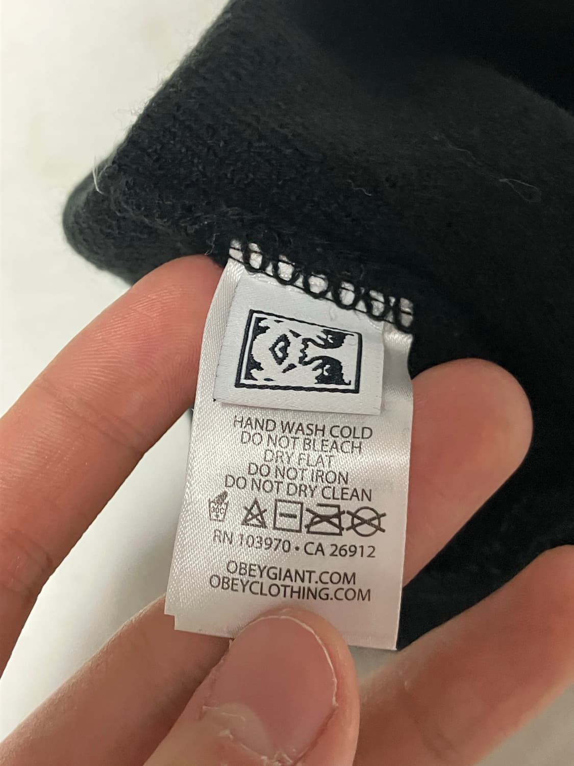 오베이 로워케이스 빅로고 비니 블랙 상품이미지4