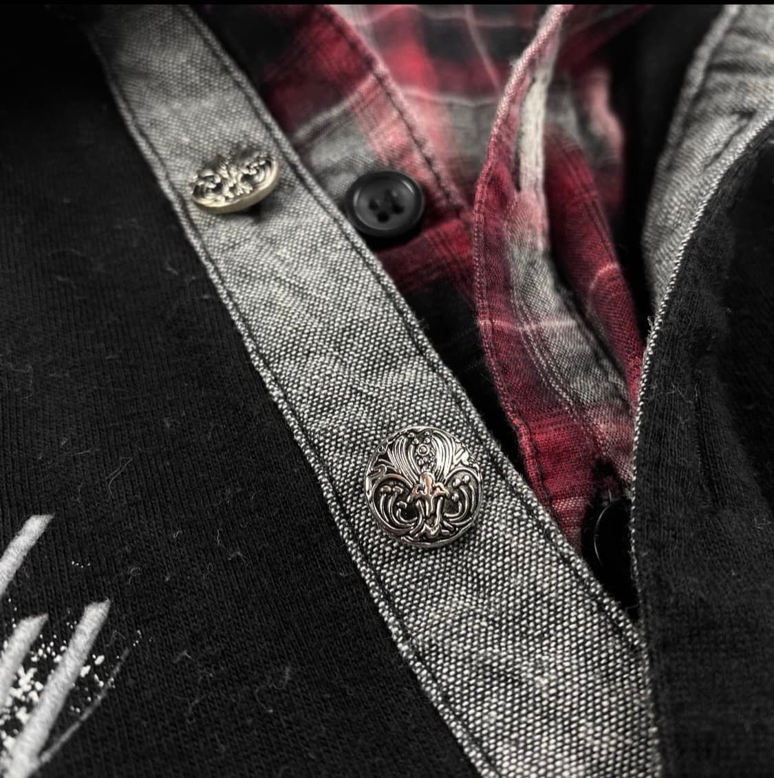 레이어드 펑크 카라 티셔츠 상품이미지4