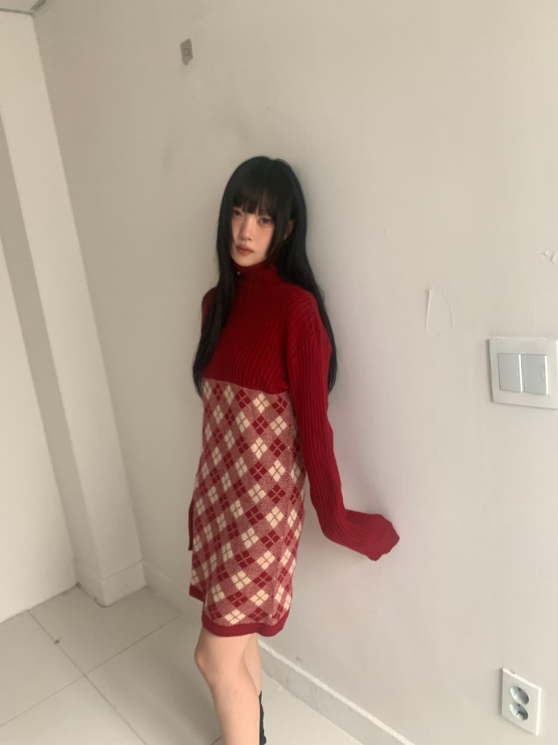 Caroline Turtle Neck Knit Dress 상품이미지9