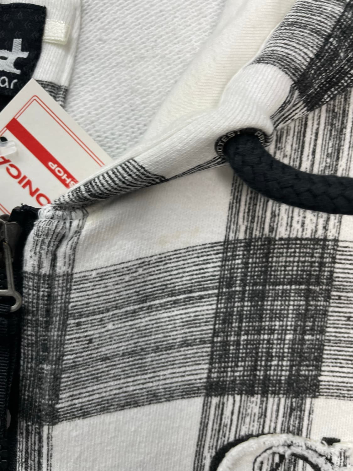 빈티지 그레이 체크 후드집업 H1735 상품이미지10