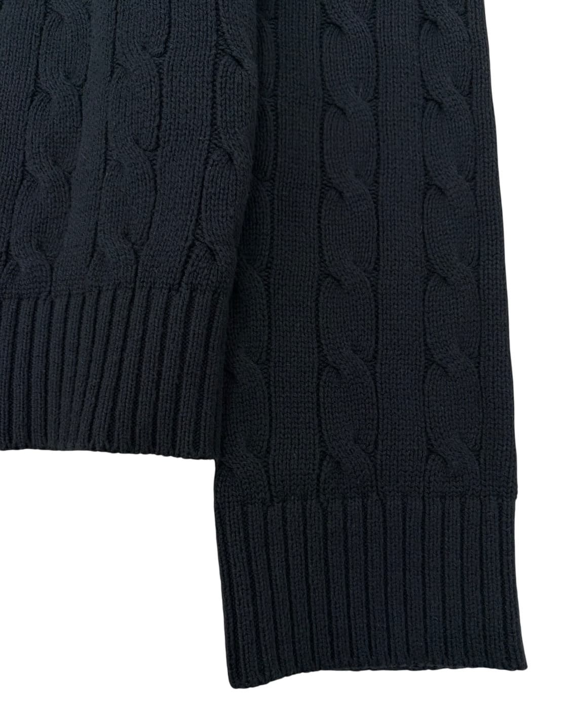 폴로 케이블니트 블랙 (XL) 상품이미지6