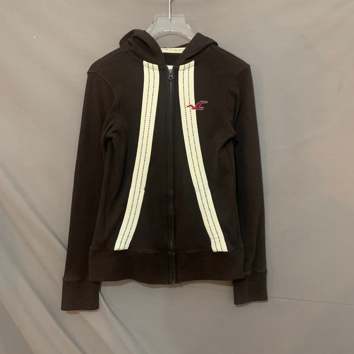 M 홀리스터 Y2K 브라운 후드집업 상품이미지1
