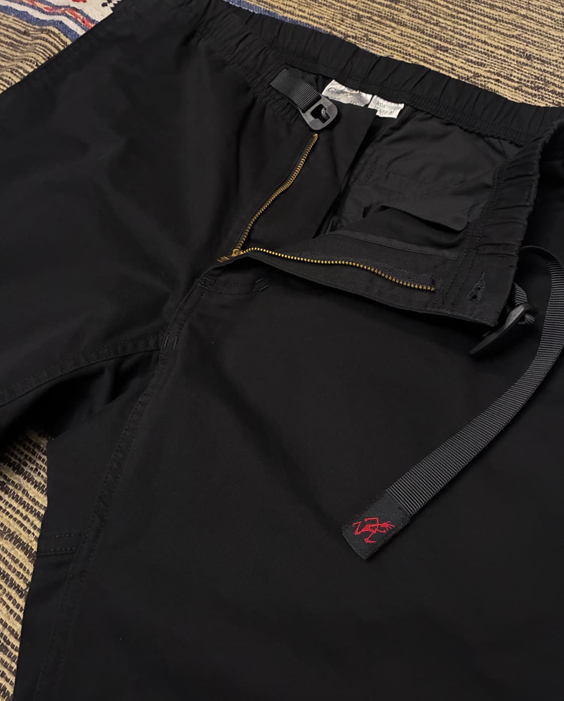 (M~L)그라미치 코튼 폴리 스트레이트 밴딩팬츠 블랙 상품이미지3