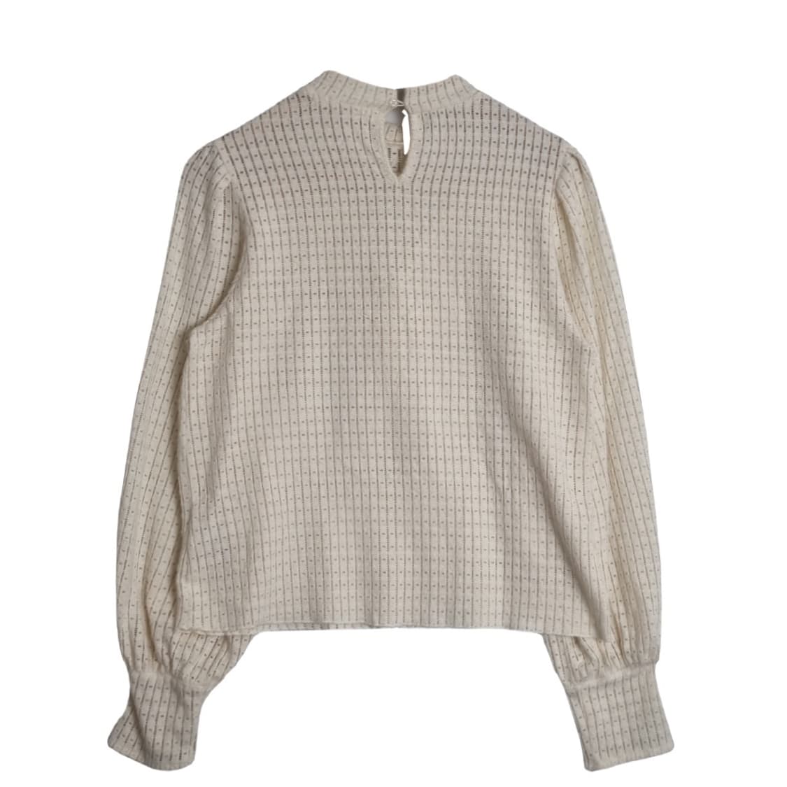 W CLOSET 크림 펀칭 러플 블라우스  상품이미지2