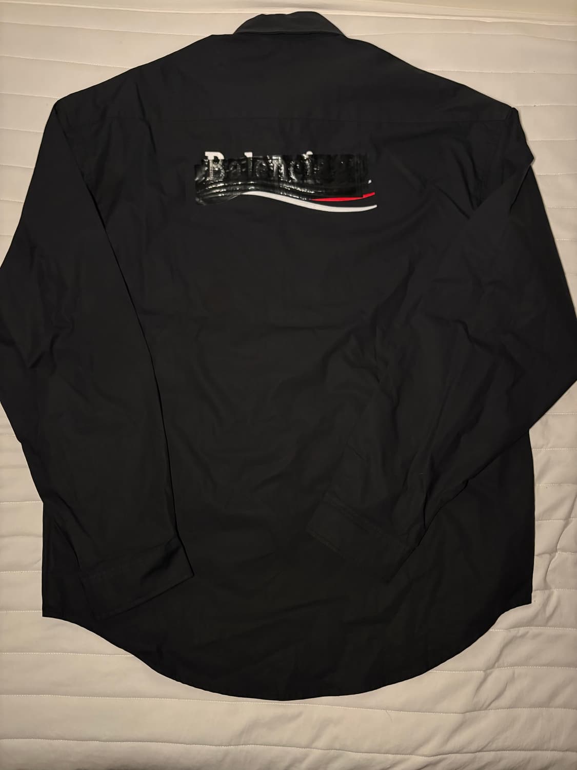 발렌시아가 개퍼 웨이브 로고 셔츠 M 상품이미지4