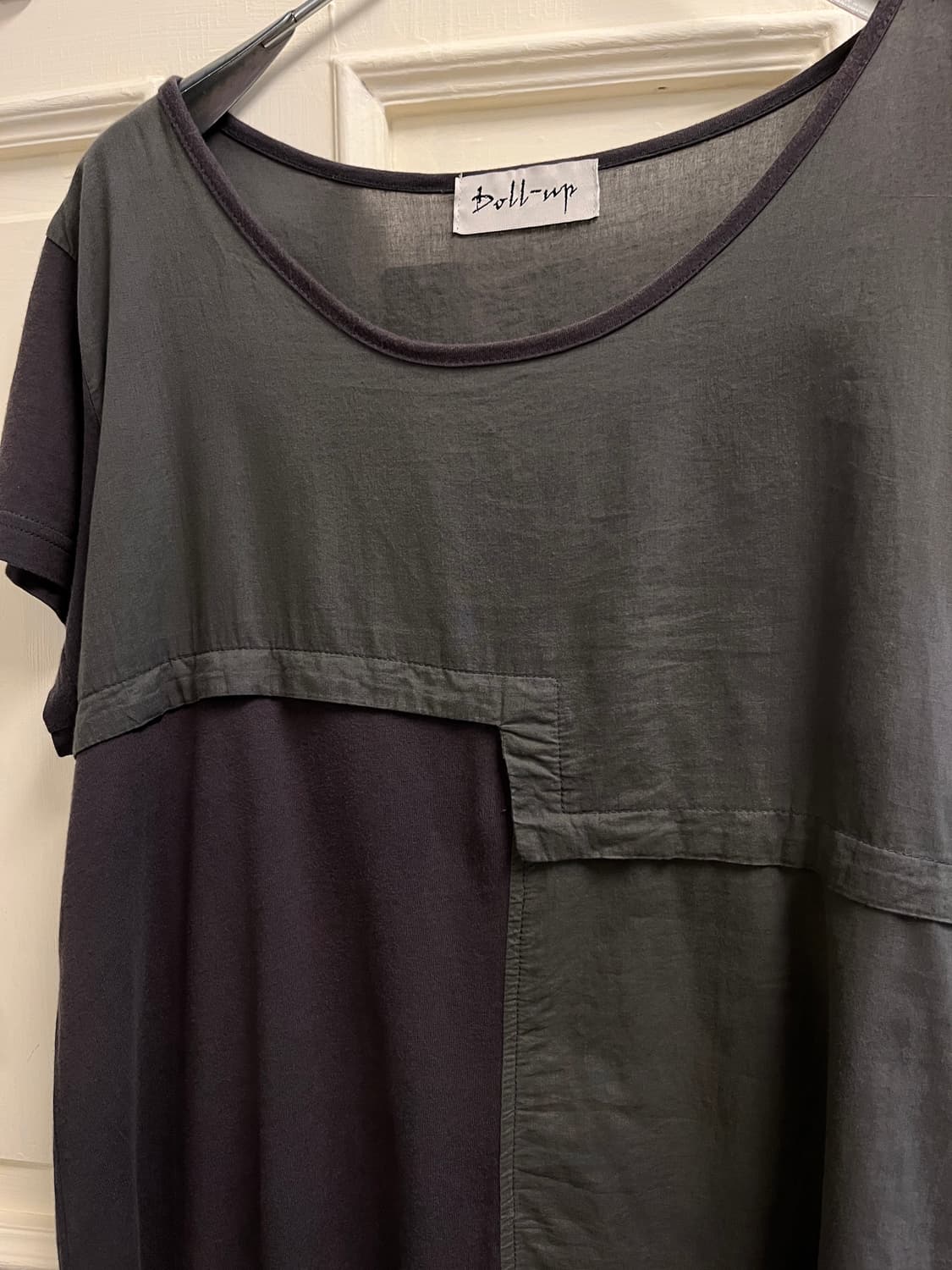 grey patchwork onepiece 상품이미지2