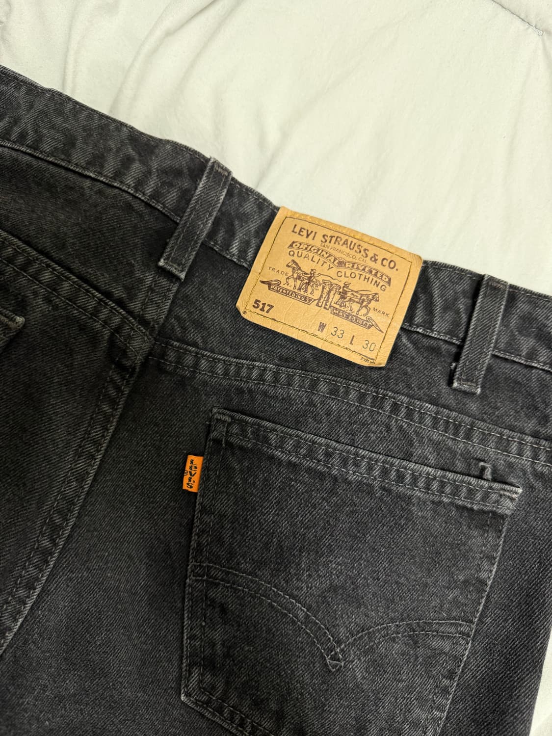 [32] 90s USA 리바이스 517 블랙 오렌지탭 상품이미지1