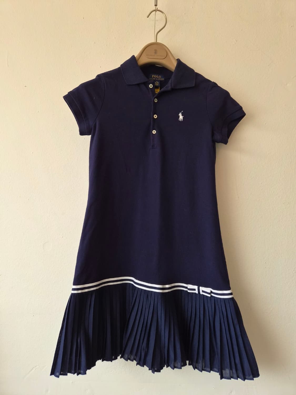 폴로랄프로렌 키즈 플리츠코튼반팔원피스 M사이즈 상품이미지2