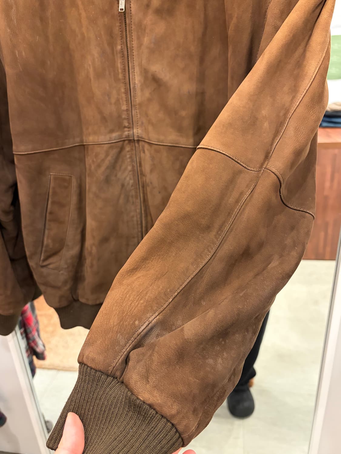 90s Lacoste 라코스테 스웨이드 봄버 자켓 상품이미지8