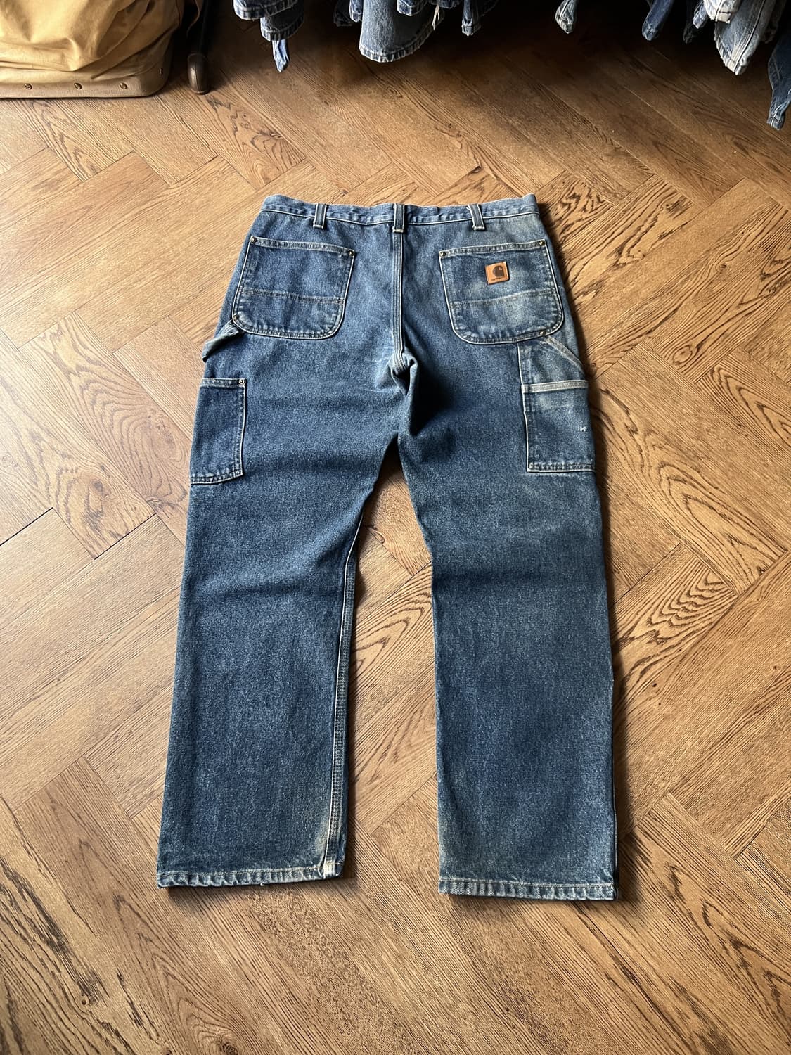 [34]칼하트 USA 빈티지 페이딩 더블니 워크 데님 팬츠 상품이미지2