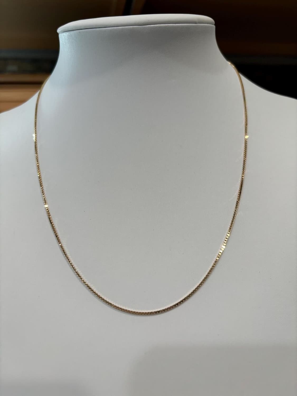 18k 골드필드 박스체인 17.7인치 목걸이 상품이미지1