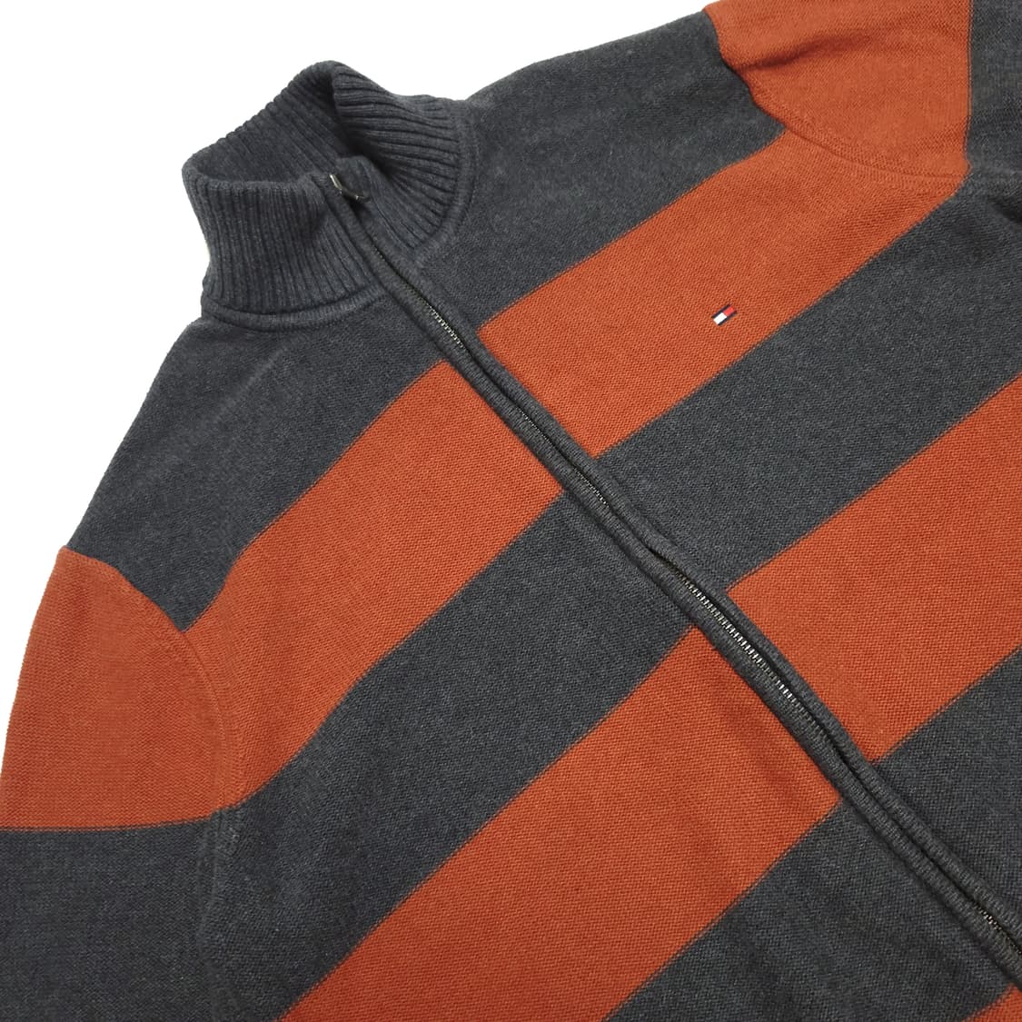 타미힐피거 스트라이프 투웨이 니트 집업 상품이미지4