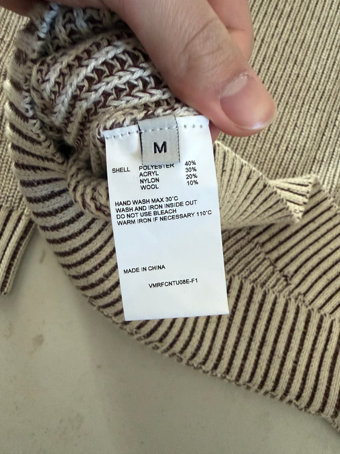 비바스튜디오 투톤 믹스 라운드 니트 m 상품이미지4