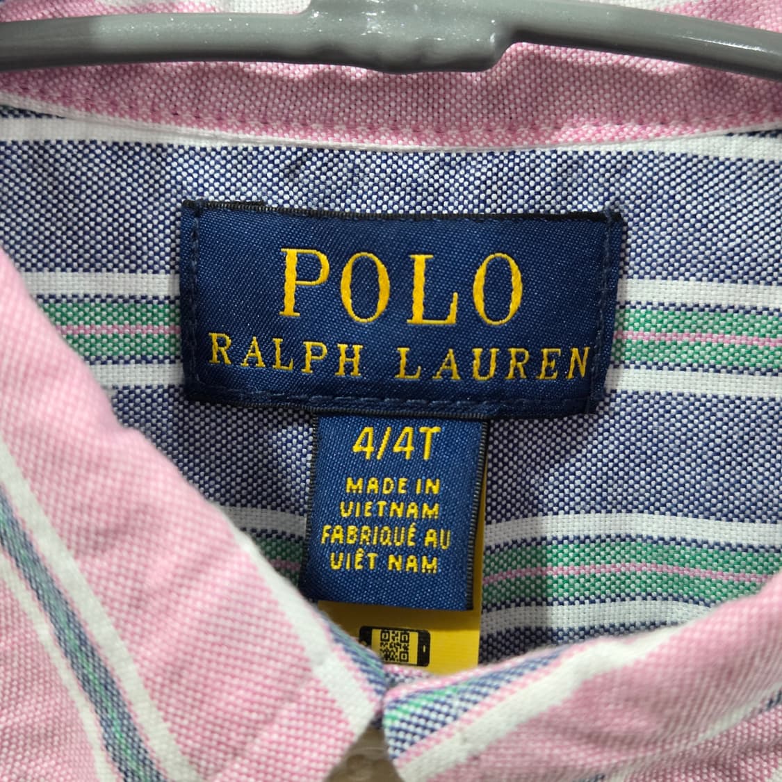 폴로랄프로렌 키즈 스트라이프 버튼다운 옥스포드 셔츠 4T 상품이미지3