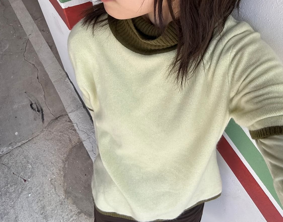 Olive cashmere knit  상품이미지1