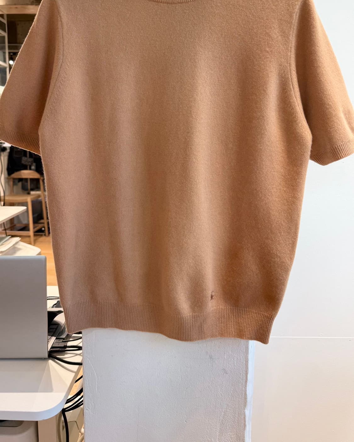 버버리 베이지 램스울 하프 니트  상품이미지6