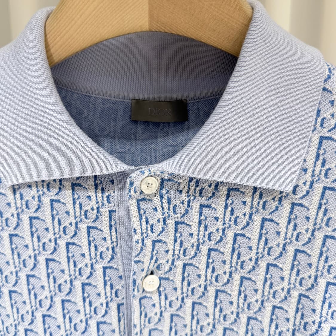 (A+/S) / 디올 오블리크 폴로 반팔 셔츠 블루 상품이미지4