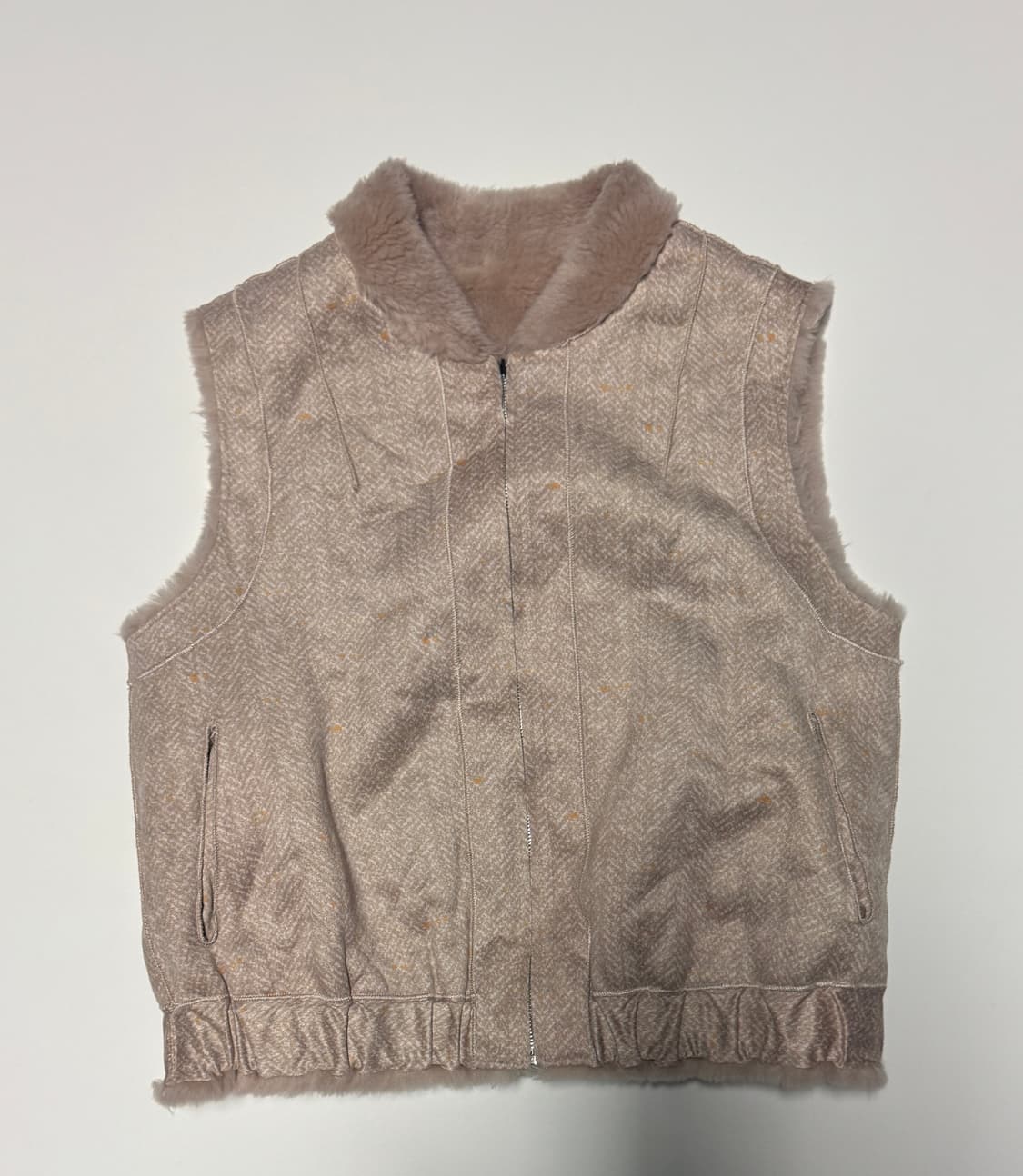 여성 리오벨 리버시블 리얼 호주산 양모 양털 베스트 66 77 상품이미지3