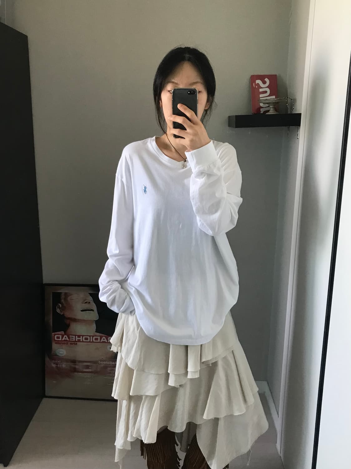 폴로 랄프로렌 포니로고 화이트 롱슬리브티 상품이미지5