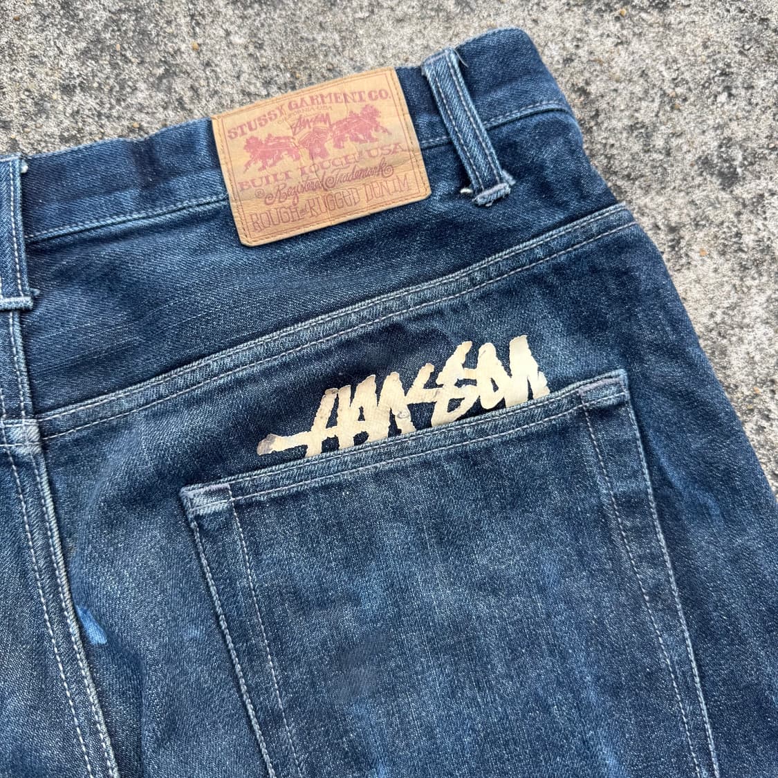 [34] Stussy 스투시 백포켓 로고 데님 팬츠 상품이미지7