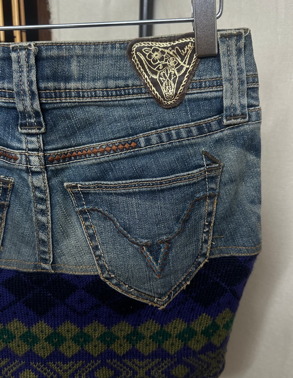 nuve denim knit skirt 상품이미지4